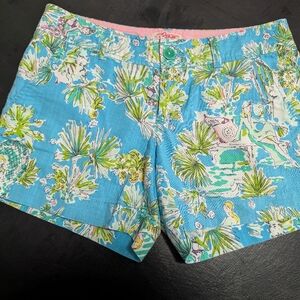 Lilly Pulitzer Blue Floral Women's Shorts